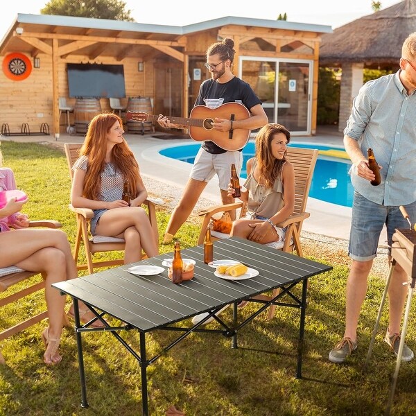Bbq Table Aluminum Roll Up Camp Table Alloy Folding Table Outdoor