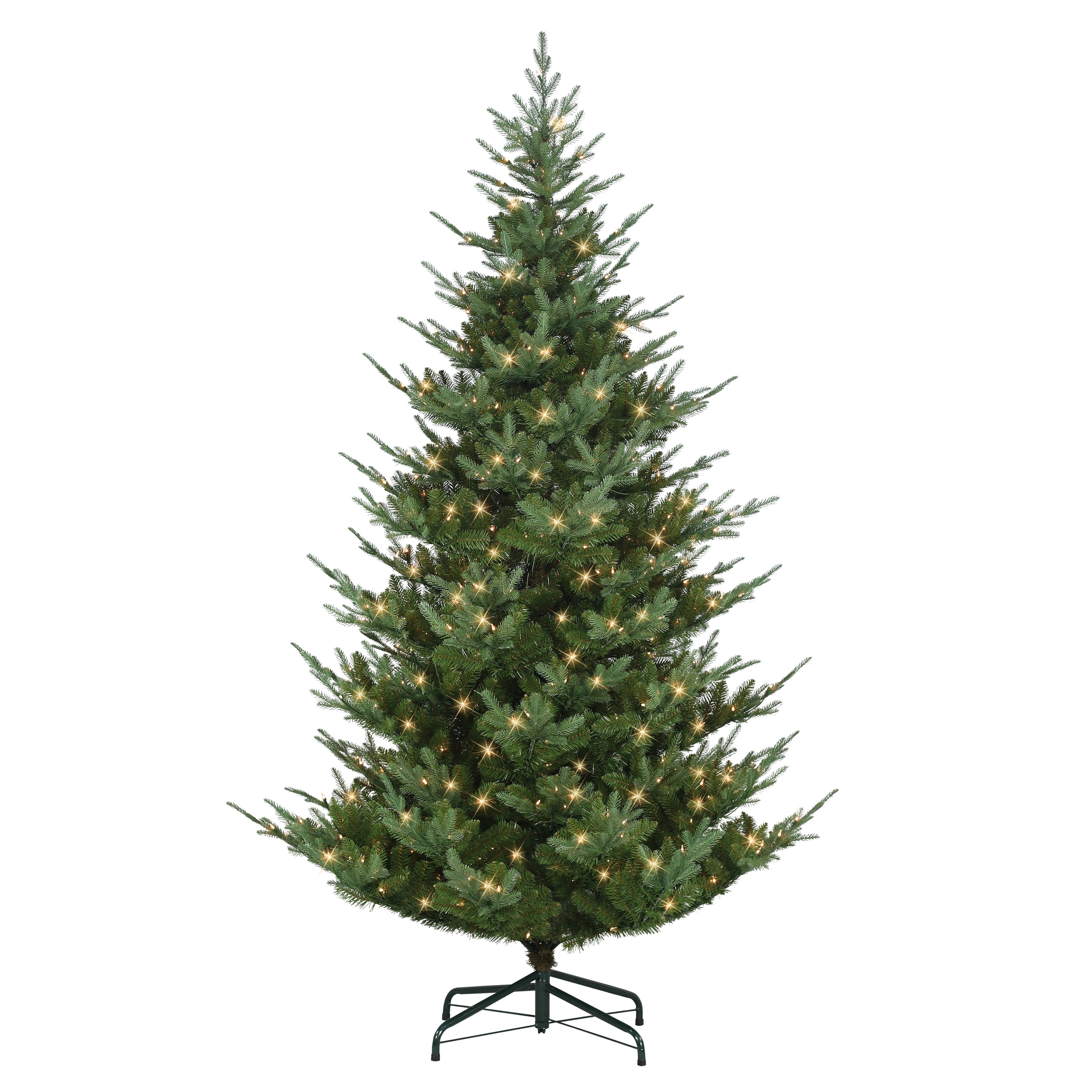 Puleo International 9 ft. Pre-Lit Hillside Spruce Artificial Tree with 600 Warm White LED Lights
