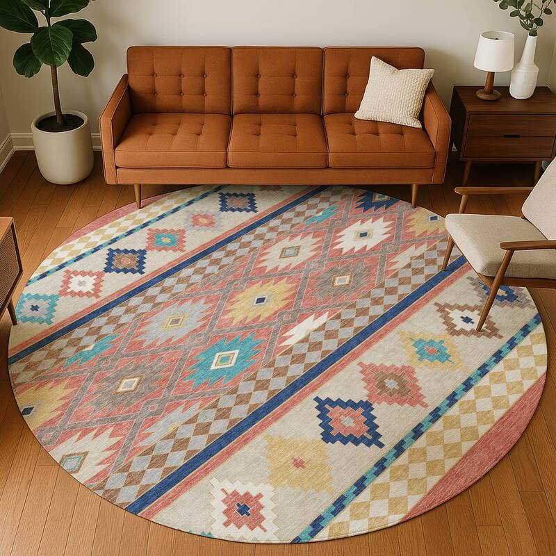 Machine Washable Indoor/ Outdoor Global Clemente Chantille Rug