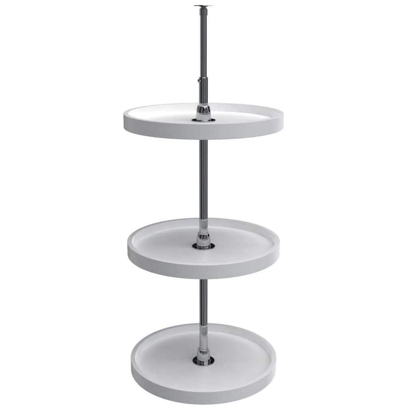 Rev-A-Shelf RAS Polymer 18 Inch Full Circle 3 Shelf Lazy Susan Set