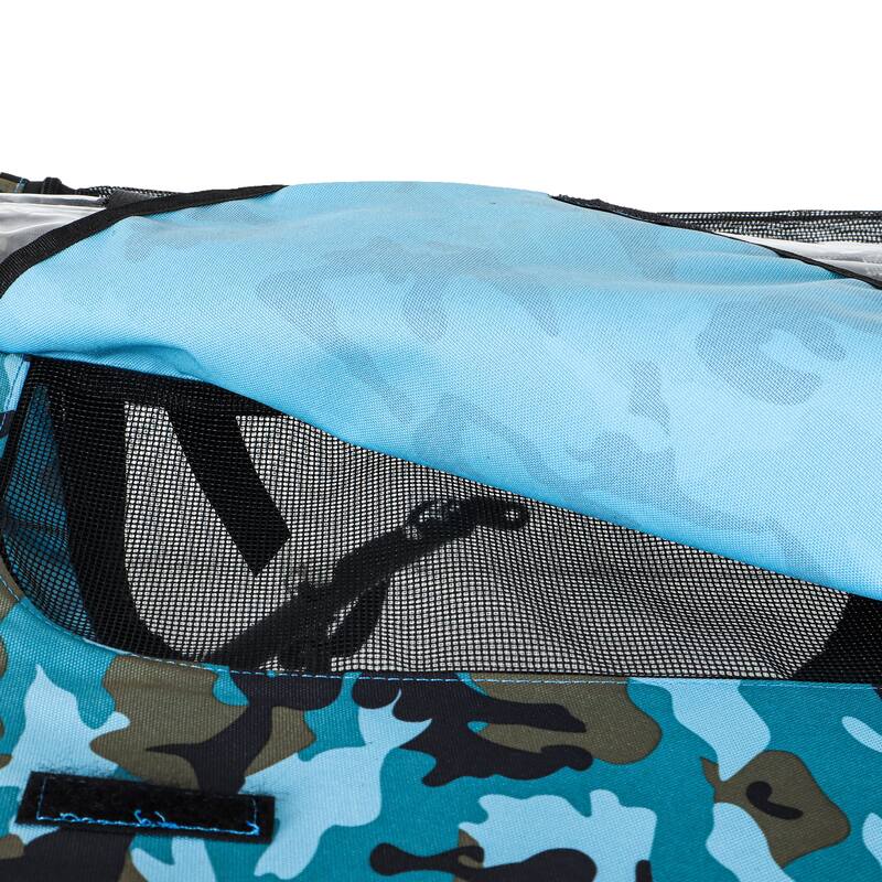 Outdoor Heavy Duty Collapsible Pet Bike Trailer with 16-Inch All-Terrain Wheels & Universal Hitch, Foldable Dog Carrier Cart