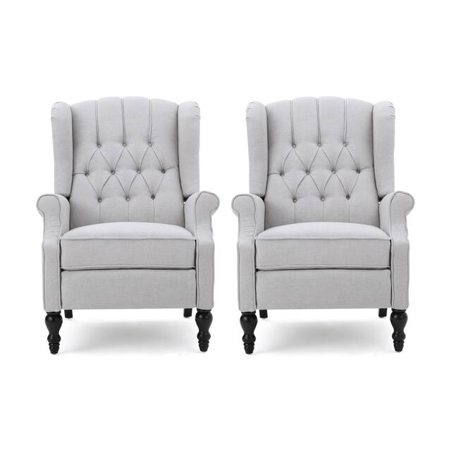 Walter Contemporary Tufted Fabric Recliner (Set of 2) by Christopher
