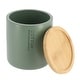 preview thumbnail 37 of 63, Sleek Cotton Pad Holder - Polyresin Bathroom Storage Container with Bamboo Lid - 4 L x 4 W x 4.6H