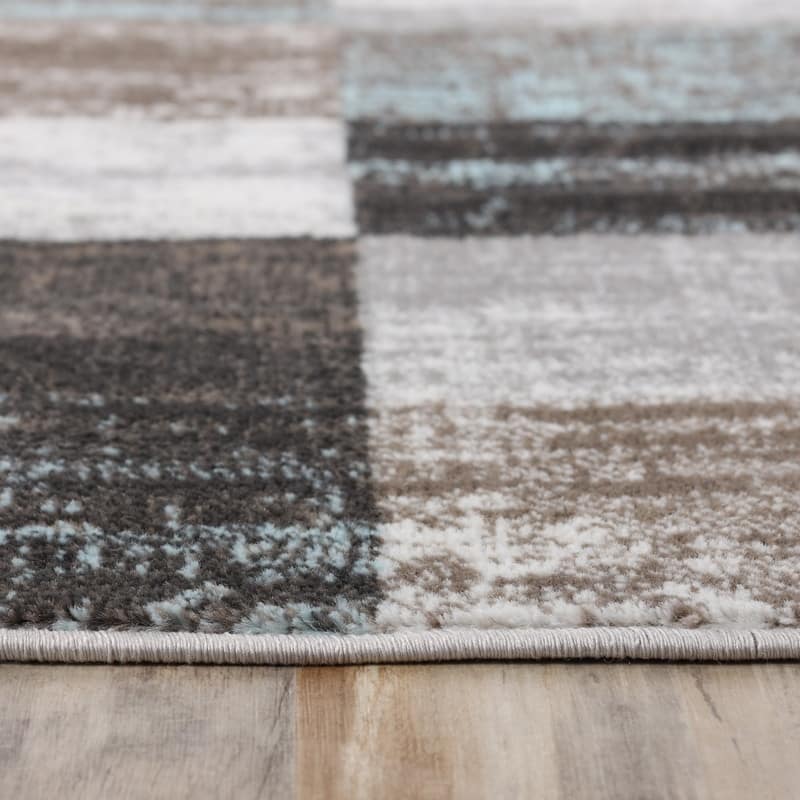 Superior Rockaway Geometric Checkered Transitional Indoor Area Rug