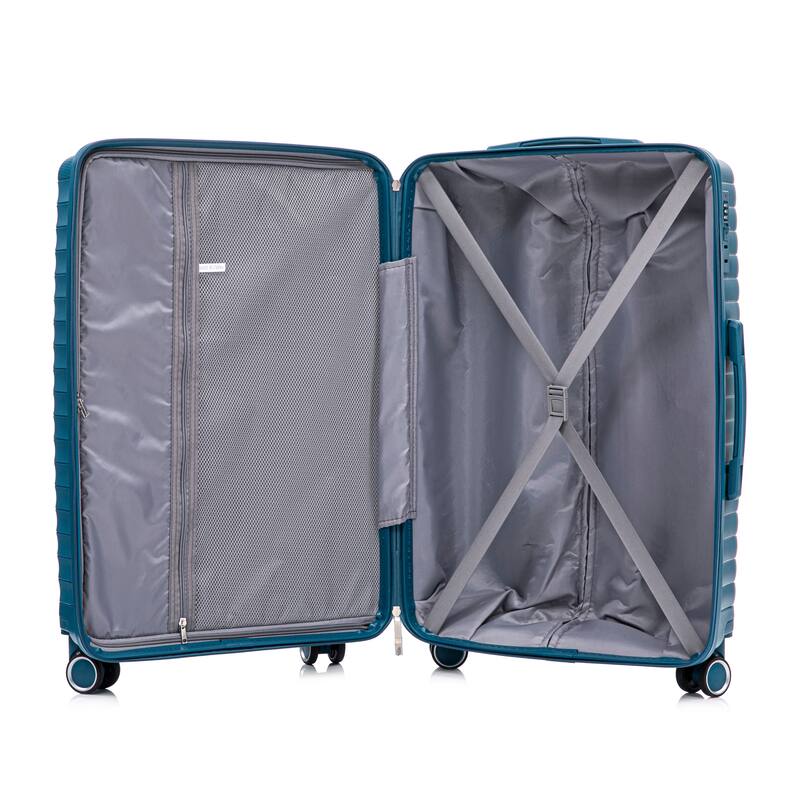 14IN 20IN 24IN 28IN 4 pcs/set in PP Spinner Wheel Luggage, Carry on Suitcase, Iron Pull Rod, Combination Password Lock