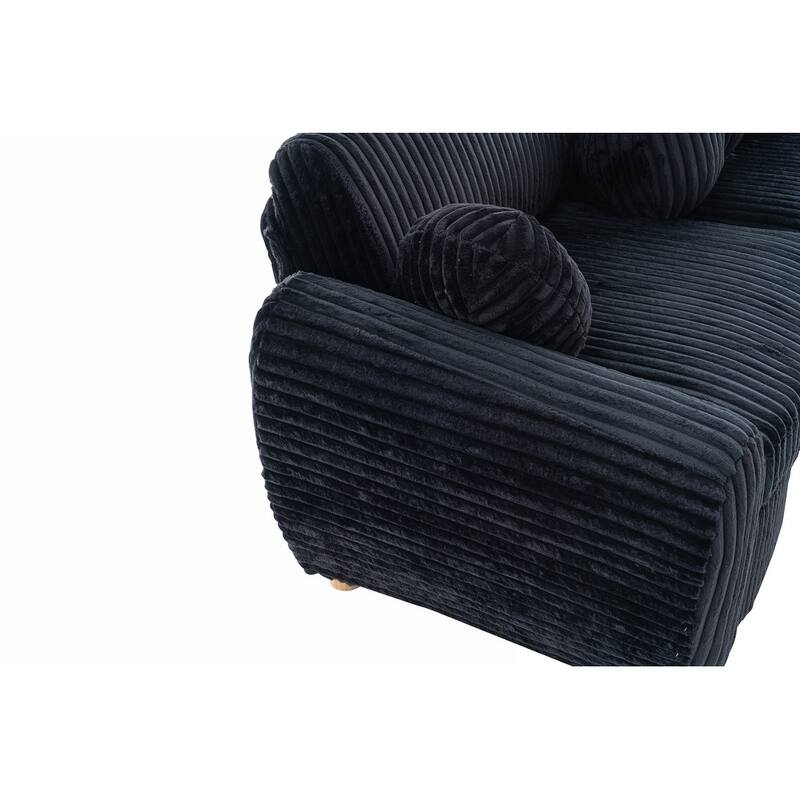 84in Corduroy Sectional Love Seat Couch