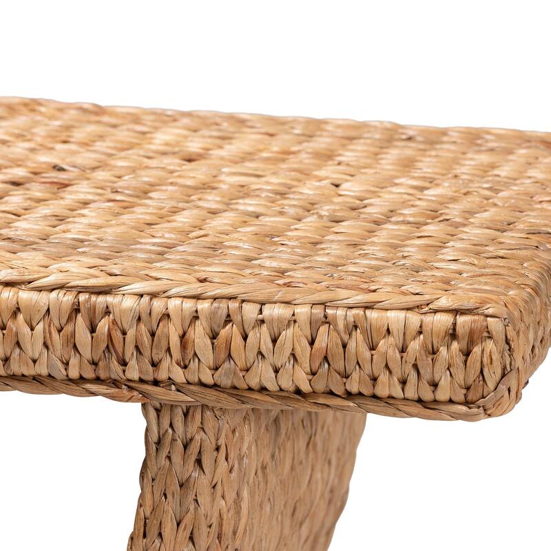 Alyssa Seagrass Console Table - Handwoven Display Table with Sculptural Frame for Entryway, Hallway, or Living Room