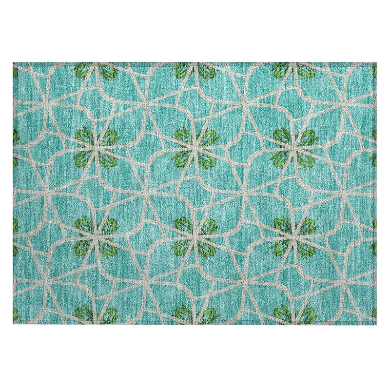 Machine Washable Indoor/ Outdoor Chantille Contempoary Whimsy Rug