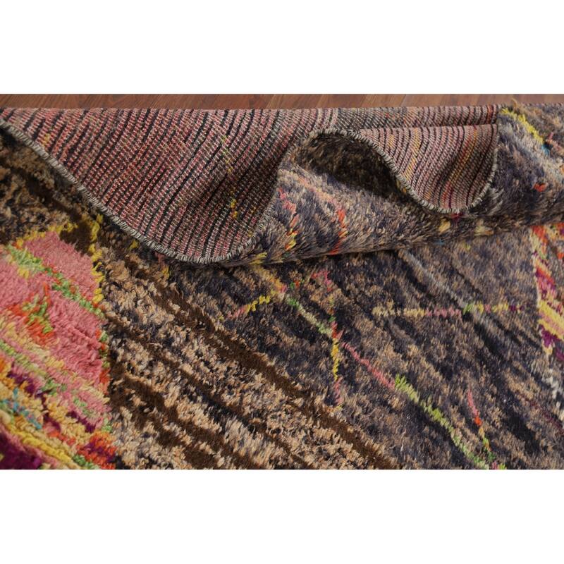 Plush Moroccan Oriental Area Rug Handmade Tribal Wool Carpet - 5'10" x 9'9"