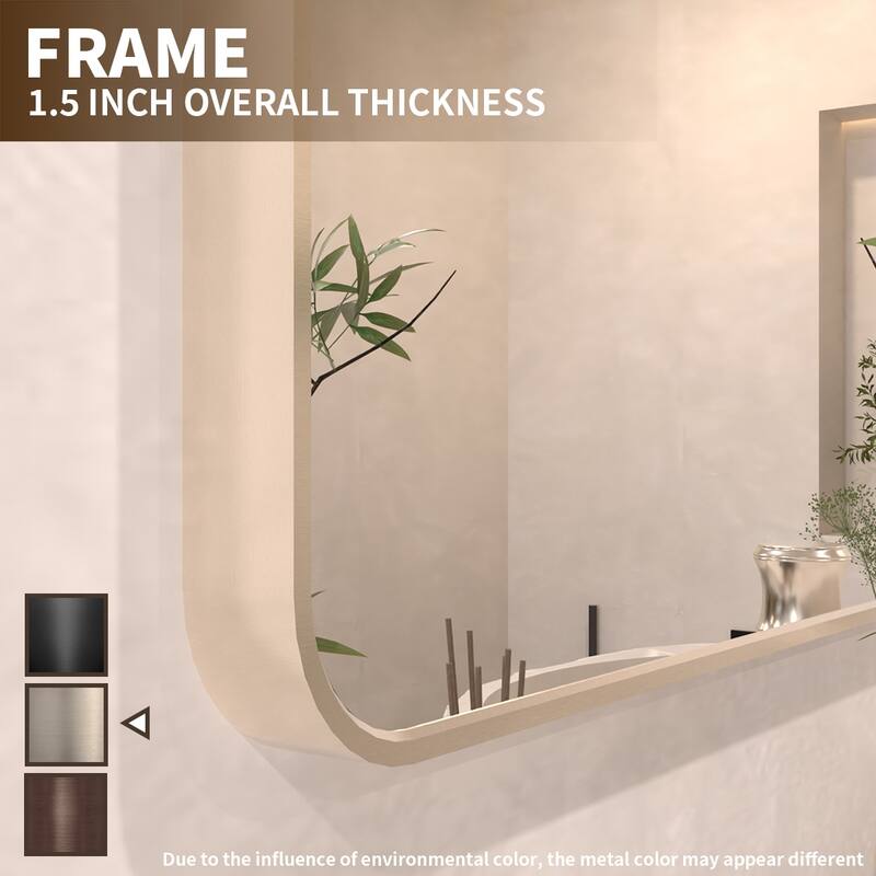 24/30/42/48/60 inch Rectangle Frameless Wall Mounted Bathroom Vanity Mirror