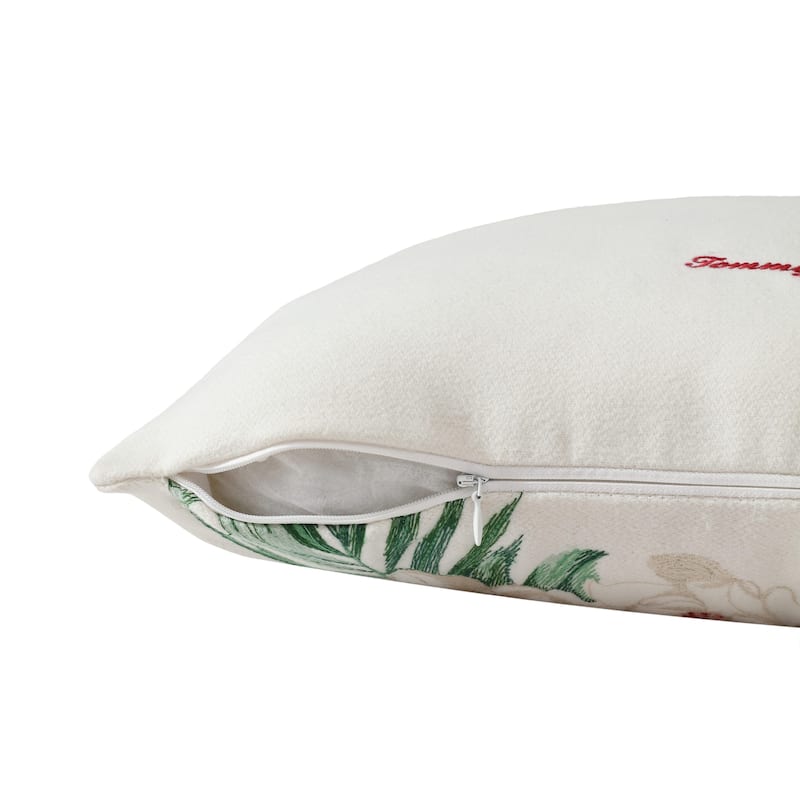 Tommy Bahama Festive Palms Red Throw Pillow