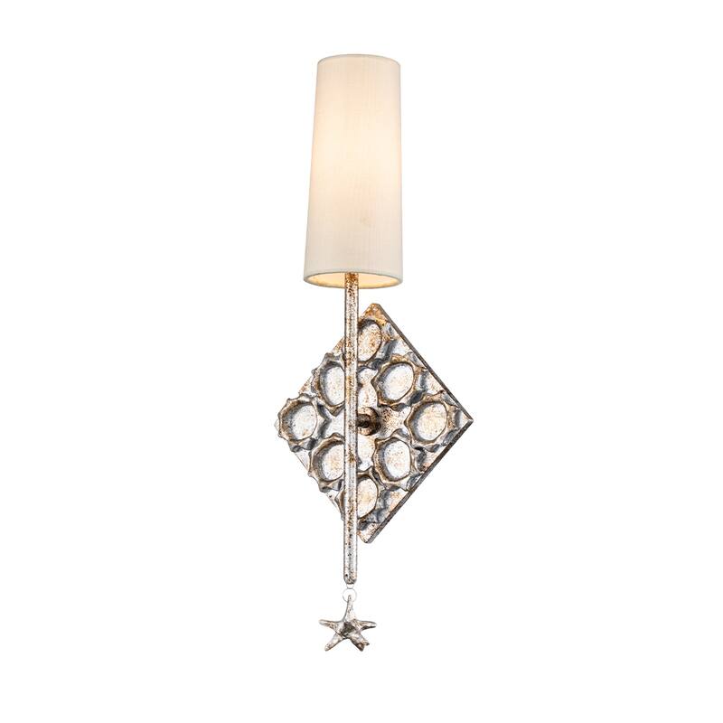 Star 1 Light Silver Sconce - 8.75 x 4 x 21