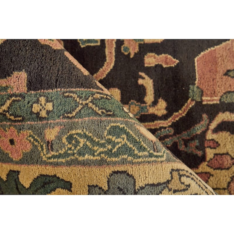 EXQUISITE RUGS ONE-OF-A-KIND Antique Weave Bijar Hand Knotted Brown Rug - 10'x14'