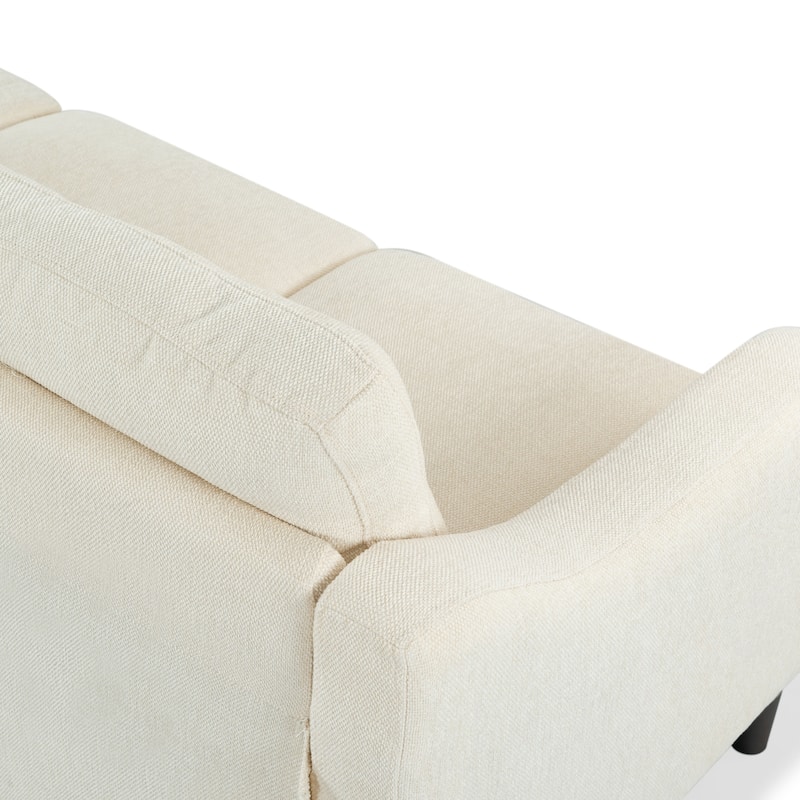 SAFAVIEH Couture Nathaniel Tufted Back 3 Seater Sofa - 77"W x 32"D x 34"H