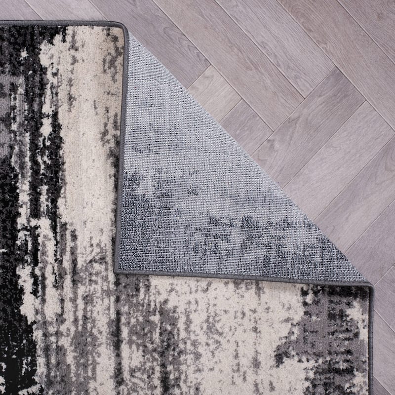 World Rug Gallery Modern Abstract Design Black Area Rug