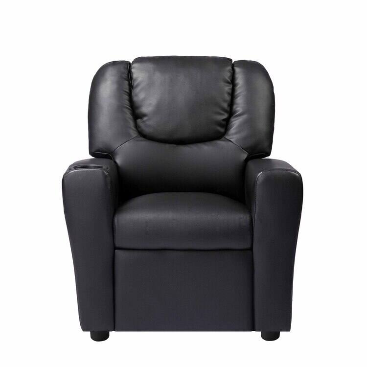 Pushback Kids Recliner Chair with Footrest & Cup Holders - Ultimate Comfort for Toddlers