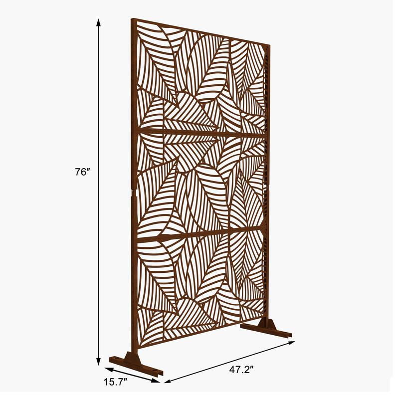 Outdoor Free Standing Metal Privacy Screen