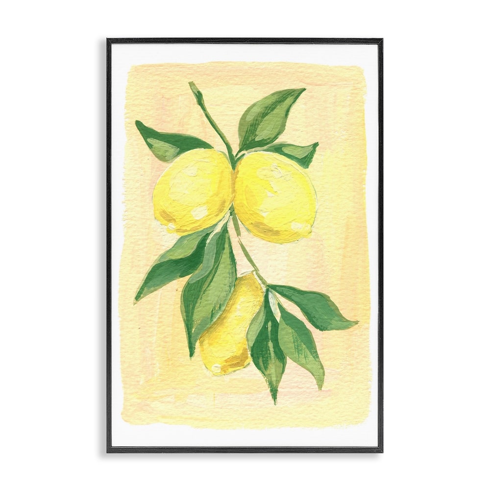 Stupell Hanging Lemons Country Charm Framed Giclee Art Design By Hannah Moren