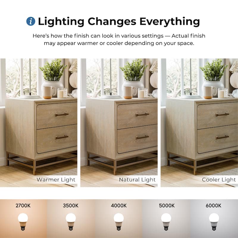 Furniture of America Drayden Modern Light Oak Solid Wood 3-Piece Bedroom Set