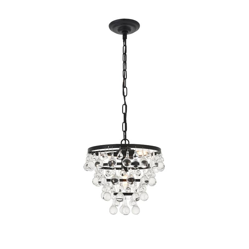 Kora 3-light Crystal Droplet Pendant Lamp