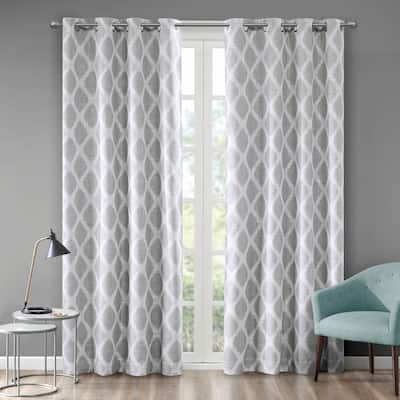 Printed Ikat Blackout Curtain Panel