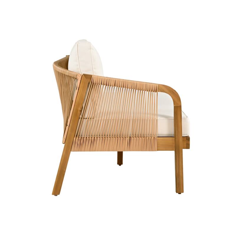 Christopher Knight Home - Orion Acacia Wood 4-Pieces Patio Chat Set
