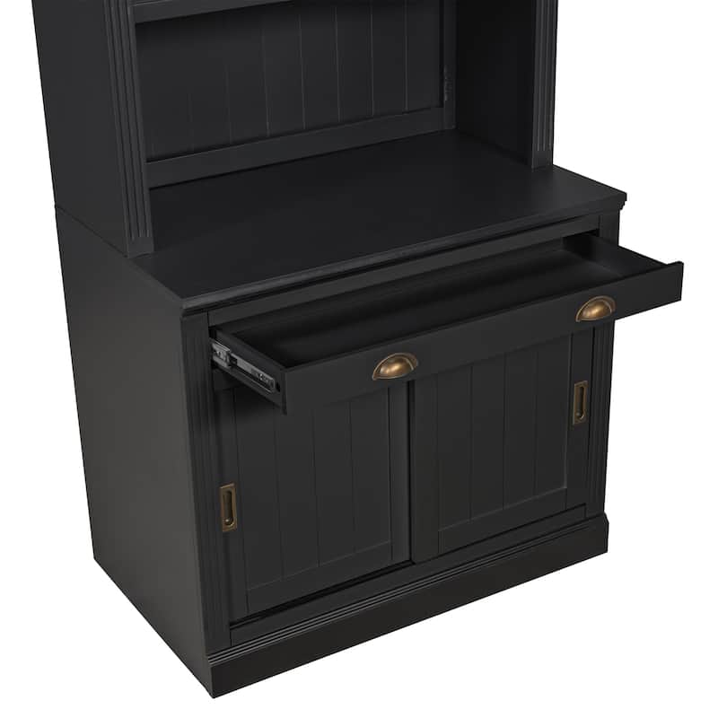 83.4"Tall Bookshelf with LED Lighting