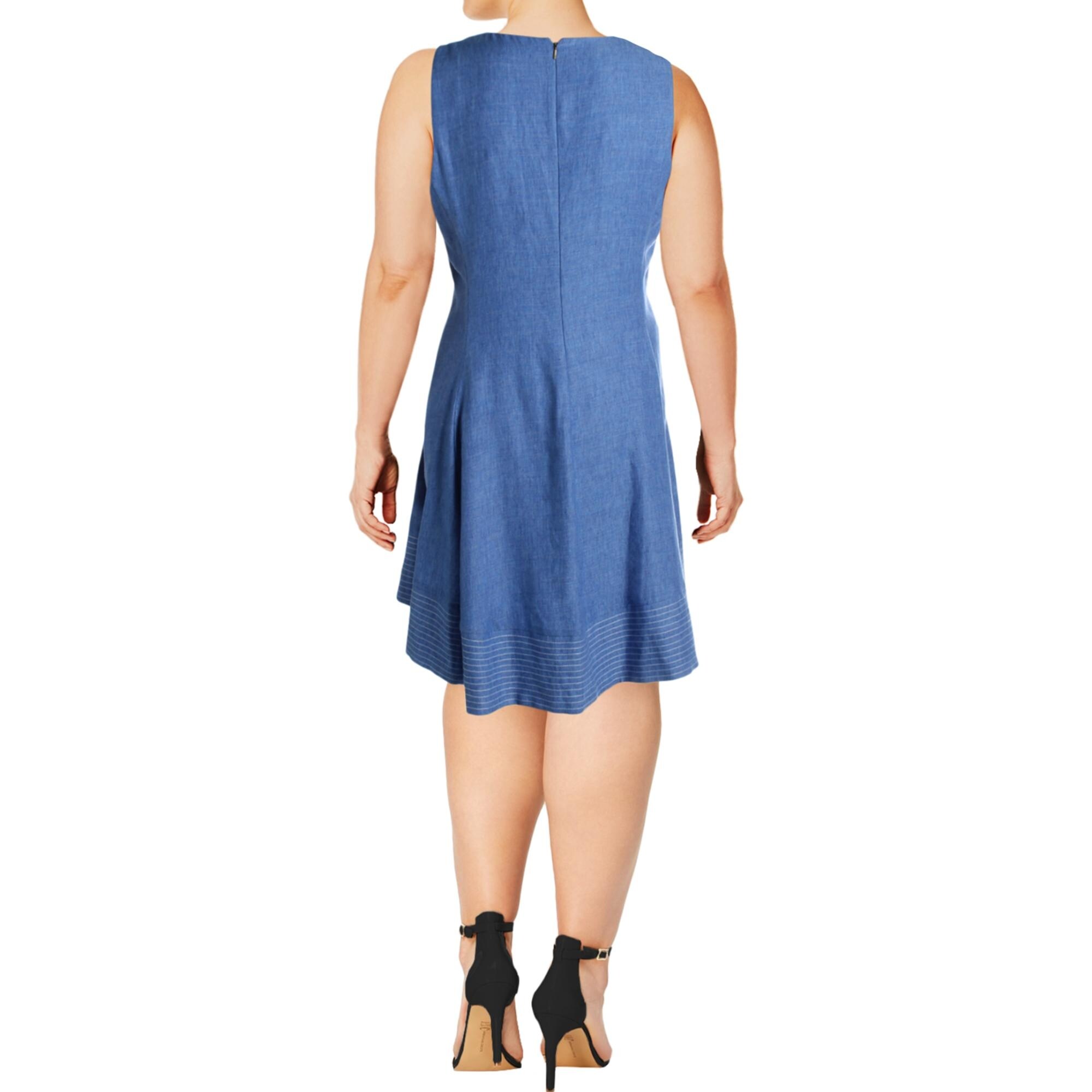 donna karan blue dress