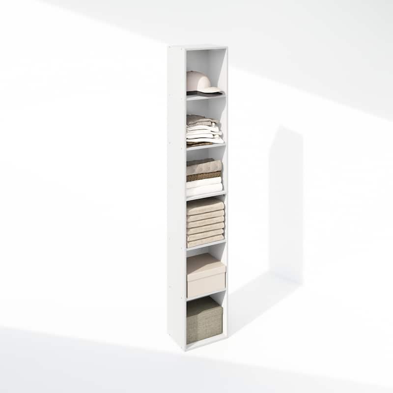 Furinno Luder 6-Tier Multipurpose Clothing & Closet Storage Organizer Shelf