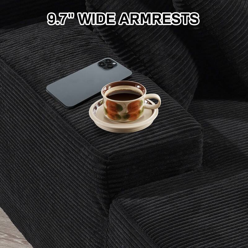 XIZZI Chaise Lounge Chair Corduroy Boneless Sofa Bed Sleeper Couch