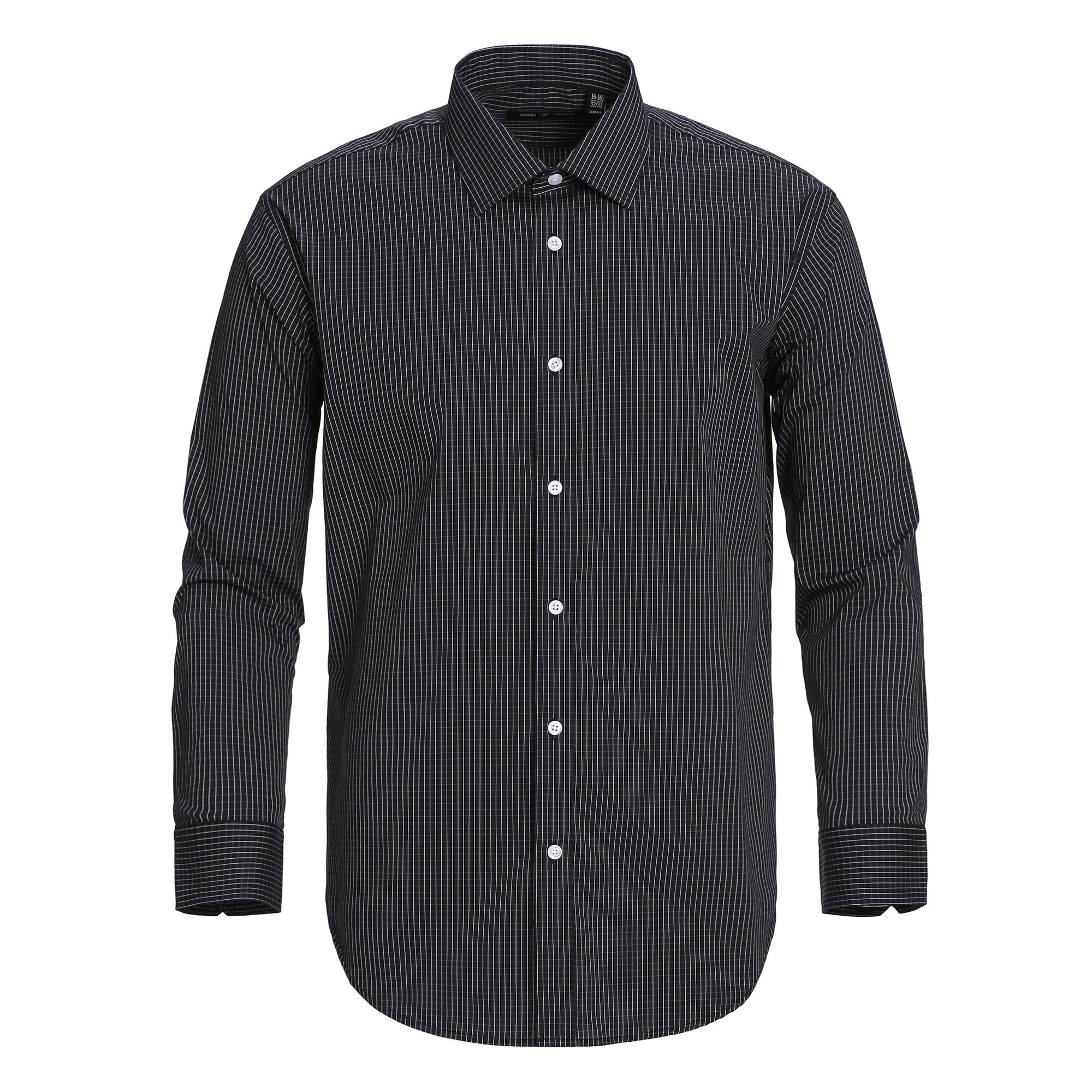 black and white striped dress shirt