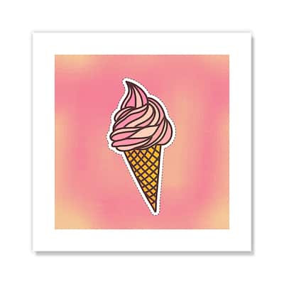 Ice Cream Cutout - Pink
