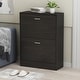 preview thumbnail 10 of 13, 23.6"W Trendy Shoe Storage Cabinet with 2 Large Fold-Out Drawers