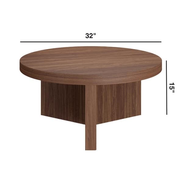dimension image slide 3 of 5, Holm 32" Wide Round Coffee Table