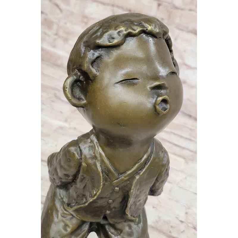 Hand Made Original Milo Chinese Boy Bronze Sculpture Lost Wax Art
