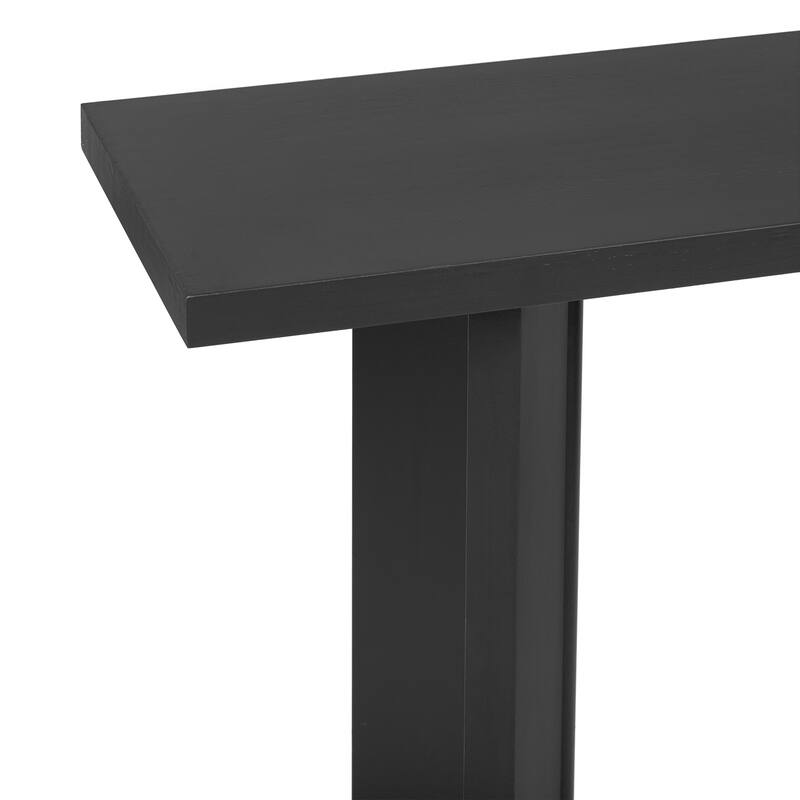 Modern Console Table Sofa Table with Pine Veneer and Geometric Legs Long Entryway Table Hallway Tables for Living Room