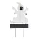 preview thumbnail 13 of 84, Glitzhome Halloween LED Ghost Cat Pumpkin Nutcracker Yard Stakes Standing Sign Hanging Decor
