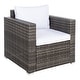 preview thumbnail 22 of 52, SAFAVIEH Outdoor Patio Furniture Machie 4-Piece Conversation Set