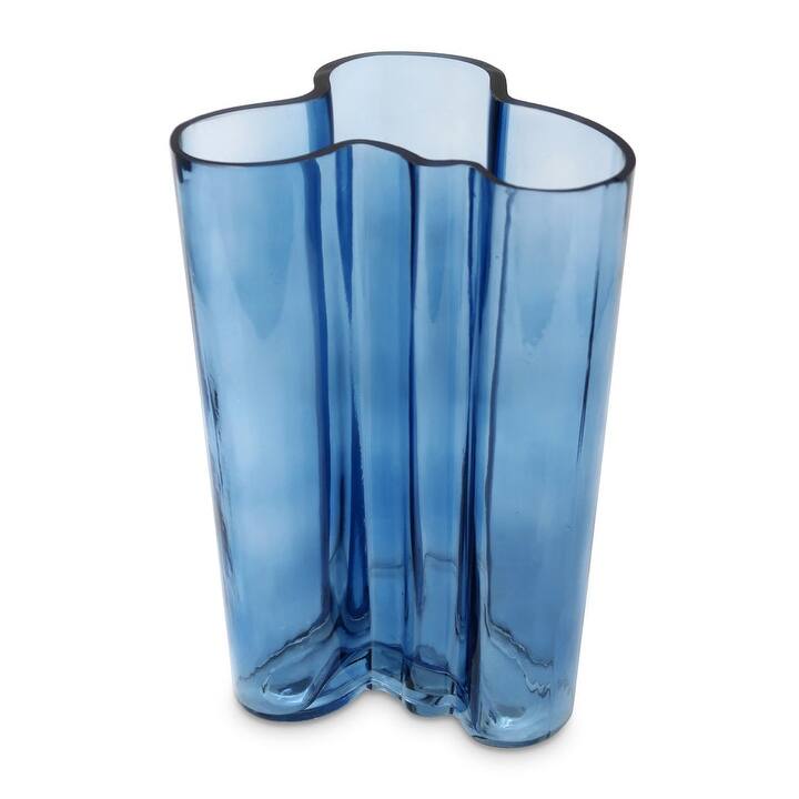 Colored Curved Vases (2 Sizes, and Many Color Options) - Tall - Blue