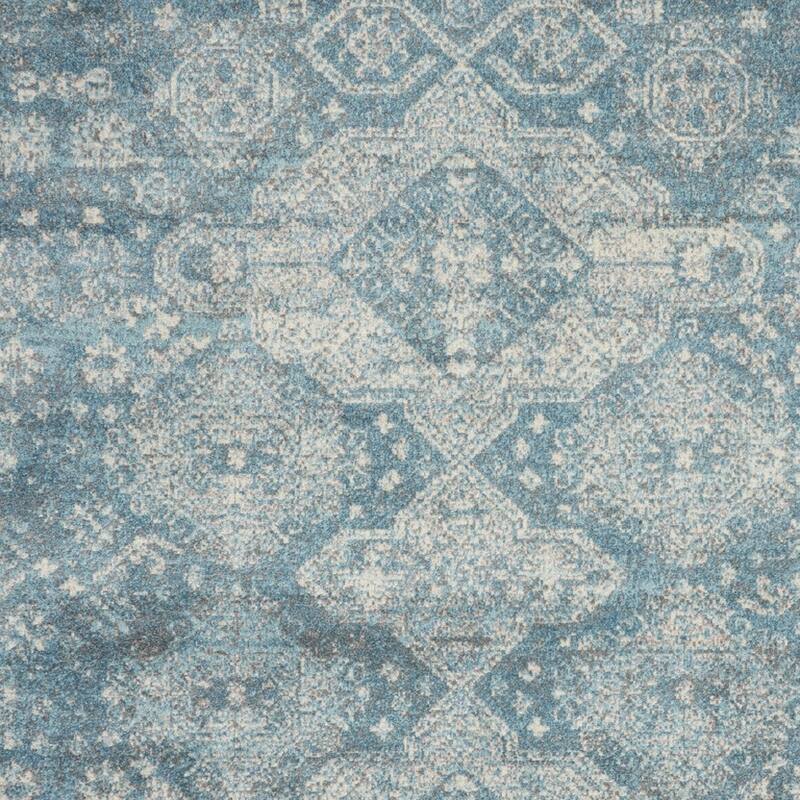 Power Loomed Distressed Geometric Modern Stain Resistant Area Rug - 120' X '96' X '0.5