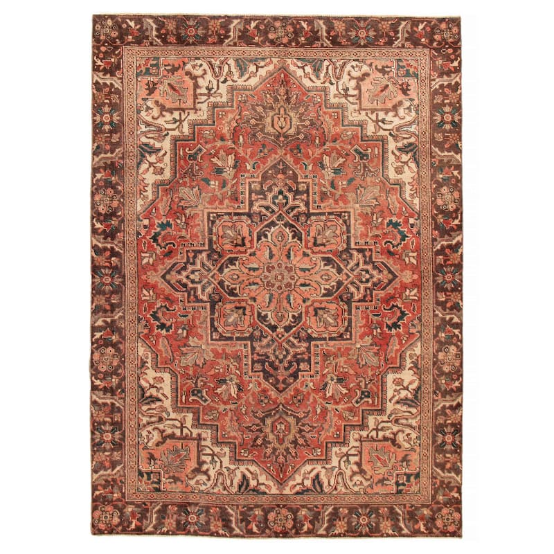 ECARPETGALLERY Hand-knotted Sarabi Red Wool Rug - 7'5 x 10'5 - Red - 7'5 x 10'5