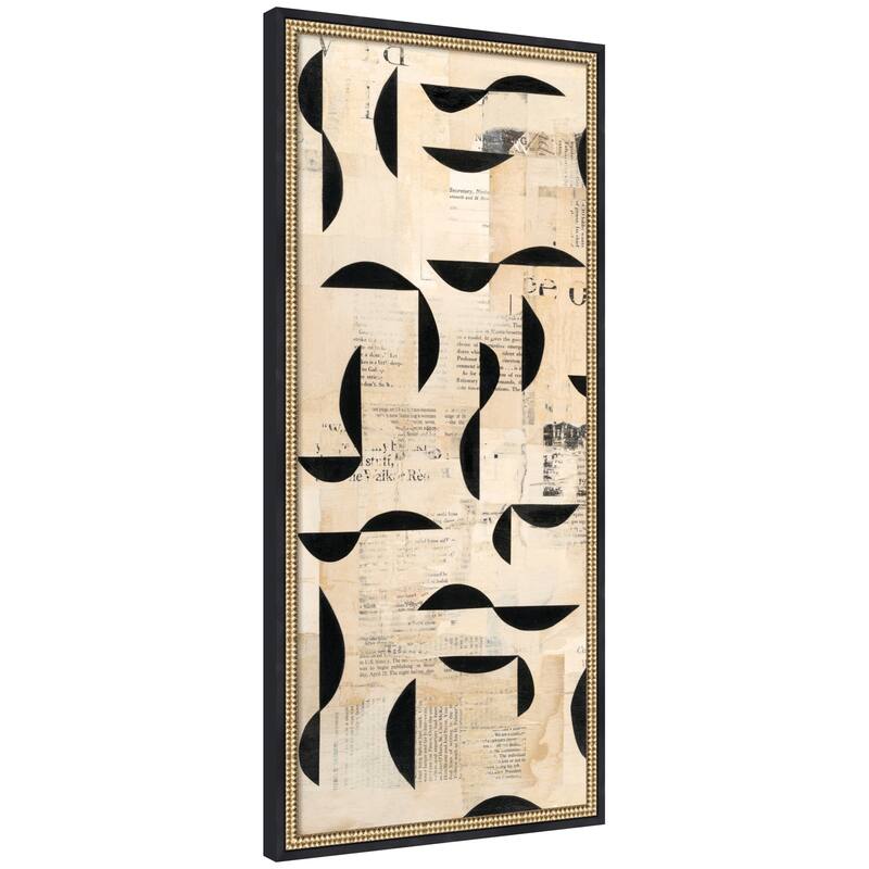 Kate and Laurel Half Moon Bay Panel 1 by Felicia Dadak Framed Mounted Canvas Wall Art Print