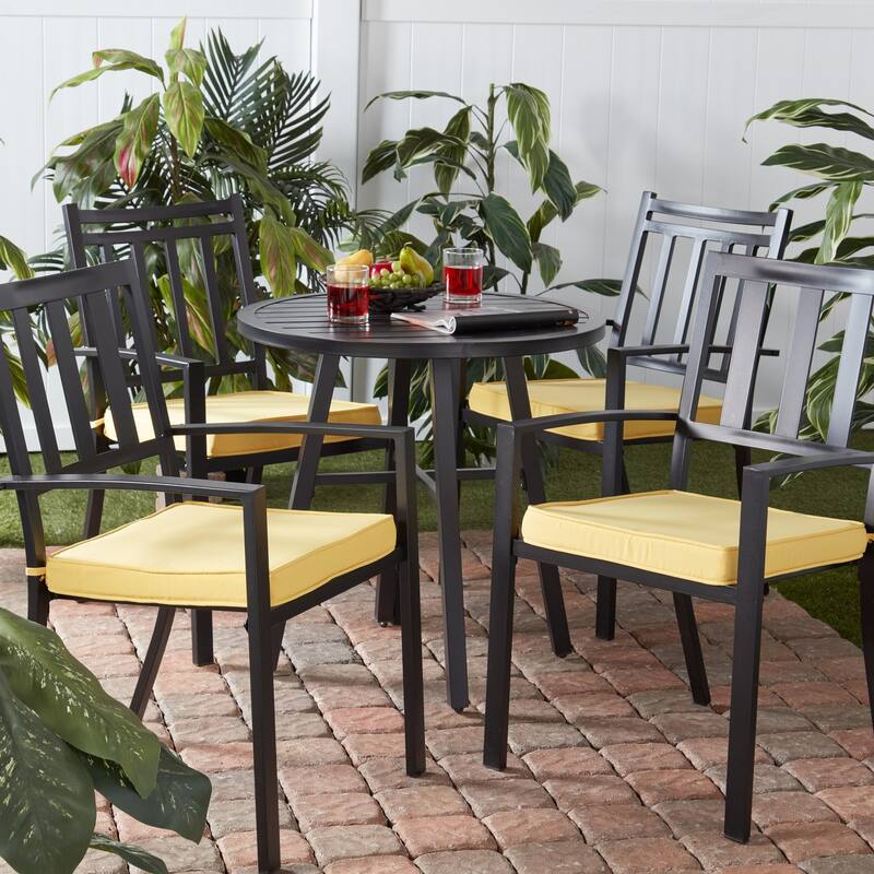 Greendale Home Fashions 18-Inch Square Outdoor Chair Pad (4-Pack)