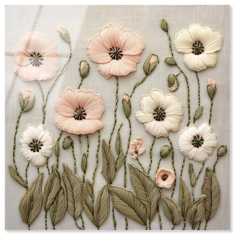 Stitched Serenity I Acrylic by Art Remedy, Ready to Hang - 30" x 30"