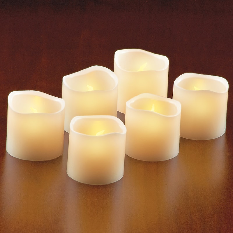 Flameless LED Votive Candles Set of 6 9.000 x 7.000 x 4.000 On