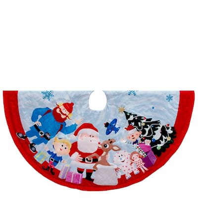 Kurt Adler 48-Inch Rudolph The Red Nose Reindeer® and Friends Tree Skirt