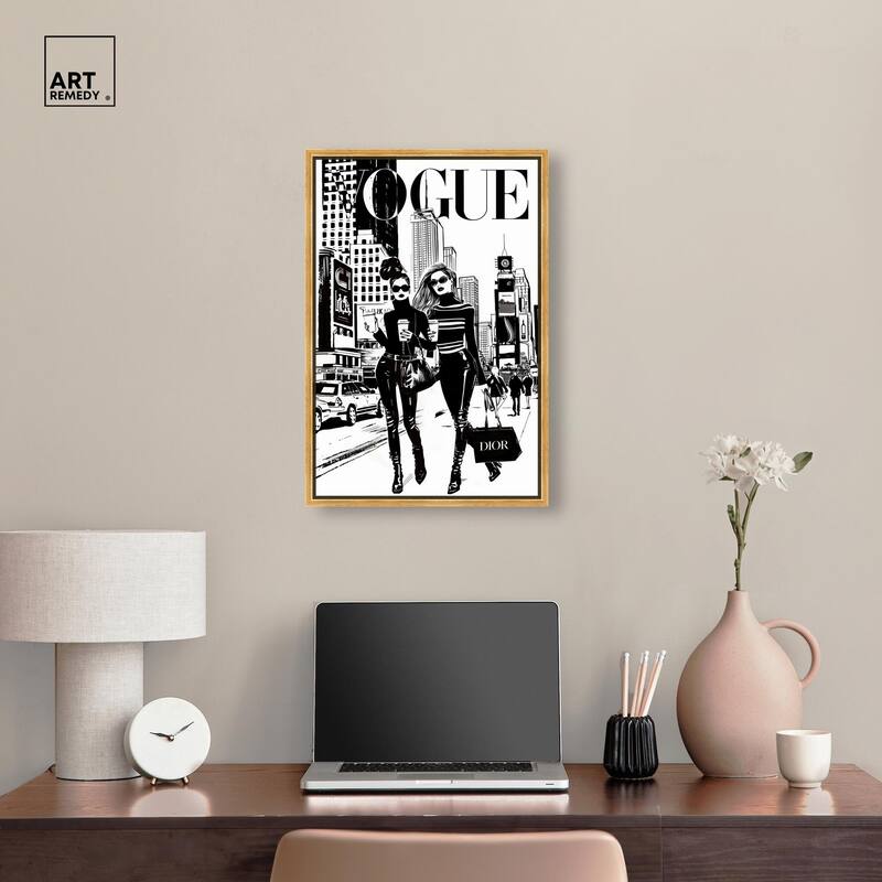 Shopping Gals Cover II Canvas by Art Remedy