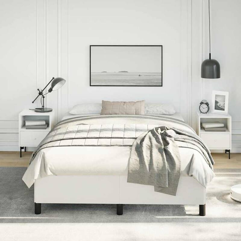 vidaXL Bed Frame, Faux Leather, No Mattress