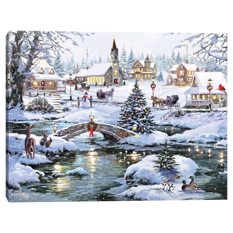 Icy Lights by The Macneil Studio Canvas Art Print