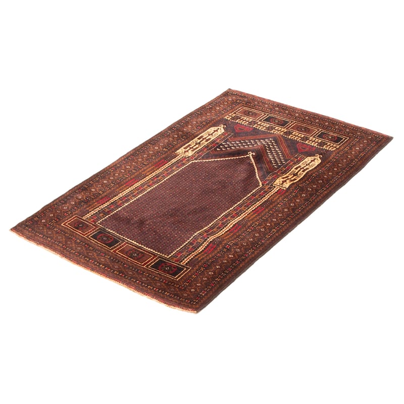 Teimani Brown Rug 3'0" x 5'3" - 3'0 x 5'3